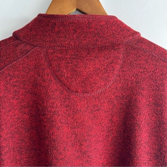 Woolrich Men's Red 1/4 Popover Pullover Fleece Jacket - Picture 7 of 8